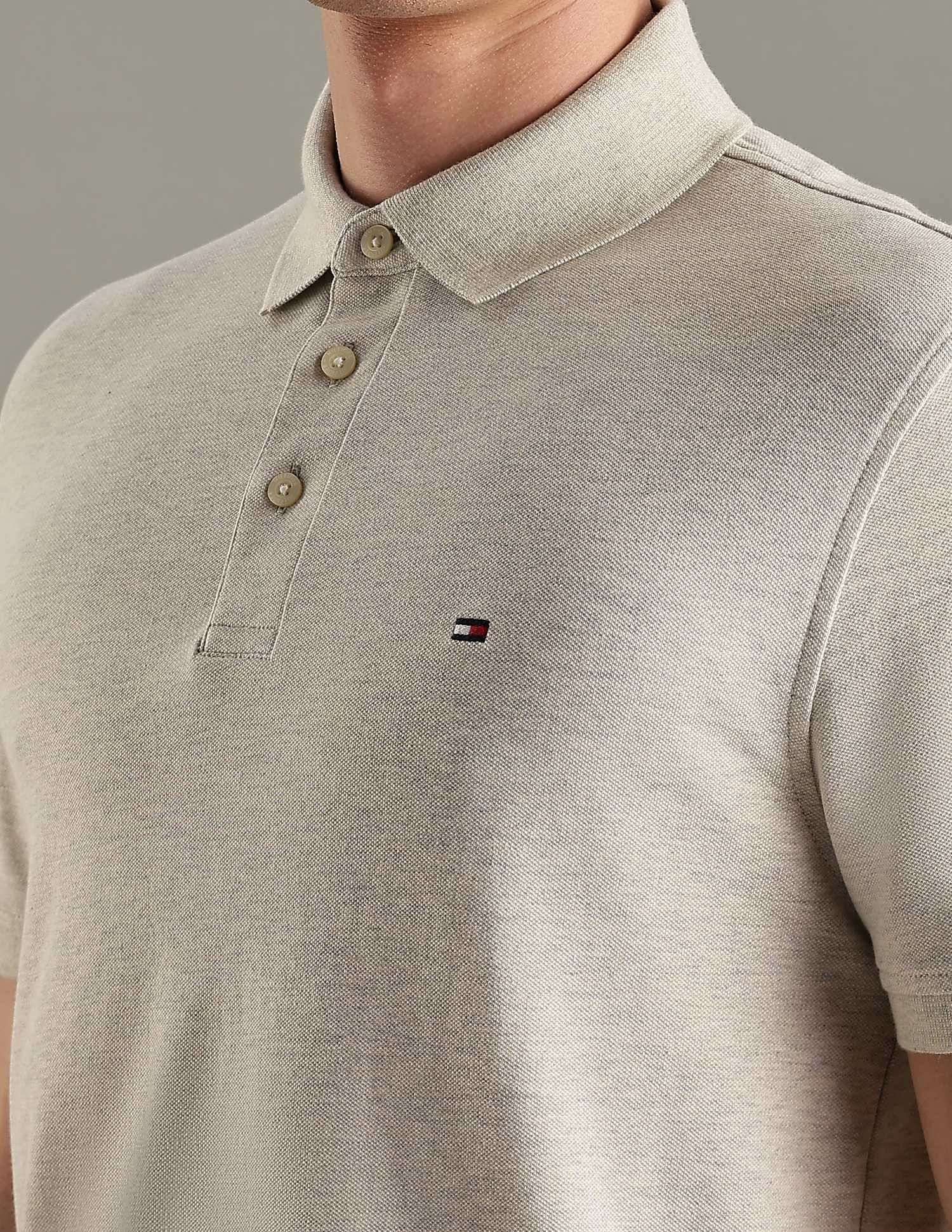 Tommy Hilfiger Solid Slim-Fit Cotton Polo T-Shirt