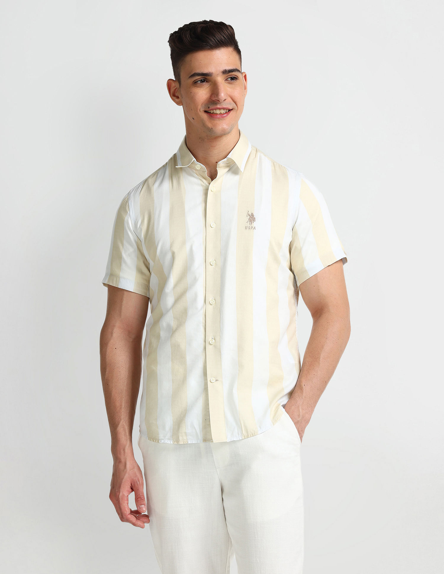 U.S. Polo Assn. Denim Co. Vertical Stripe Slim fit Shirt