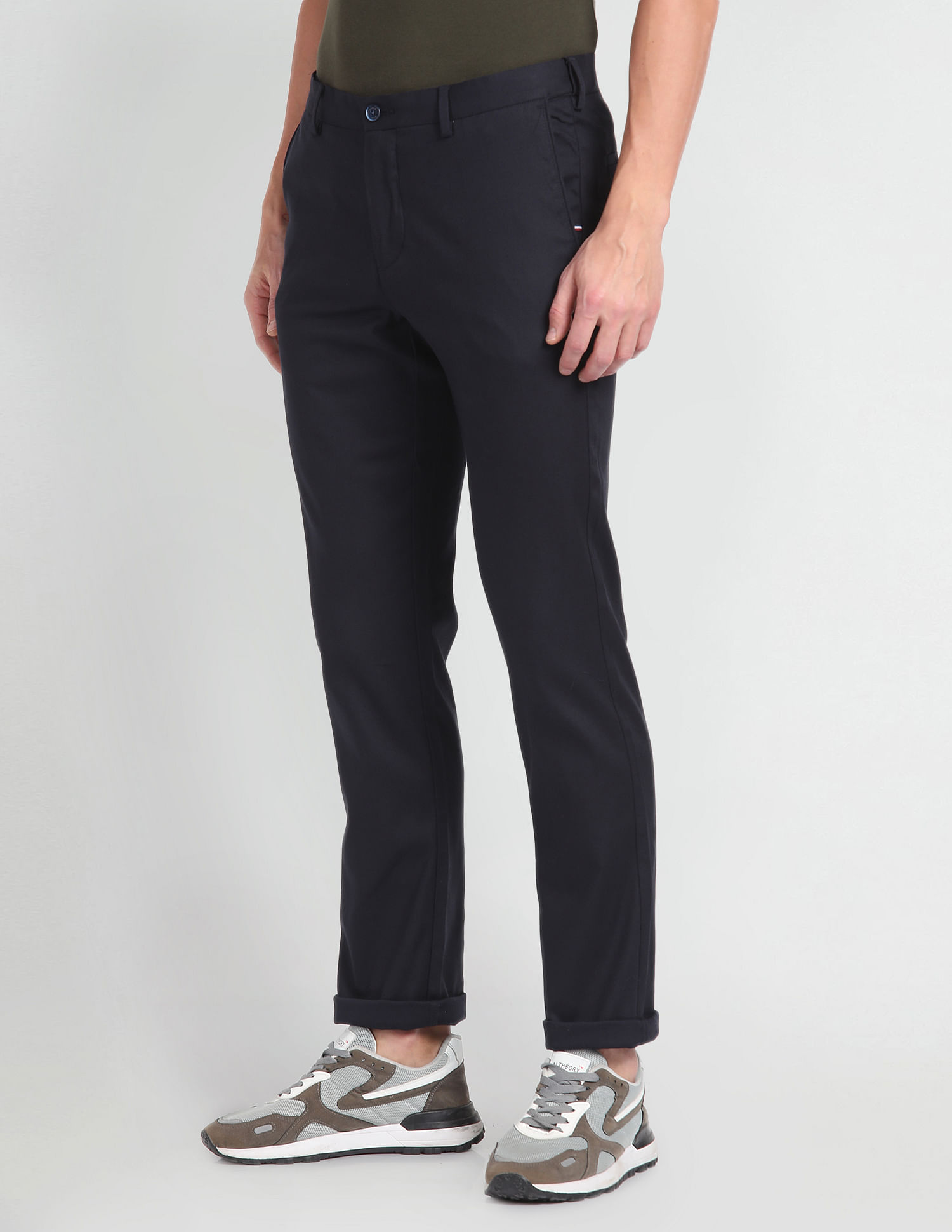 Arrow Sports Solid Dobby Autoflex Trousers