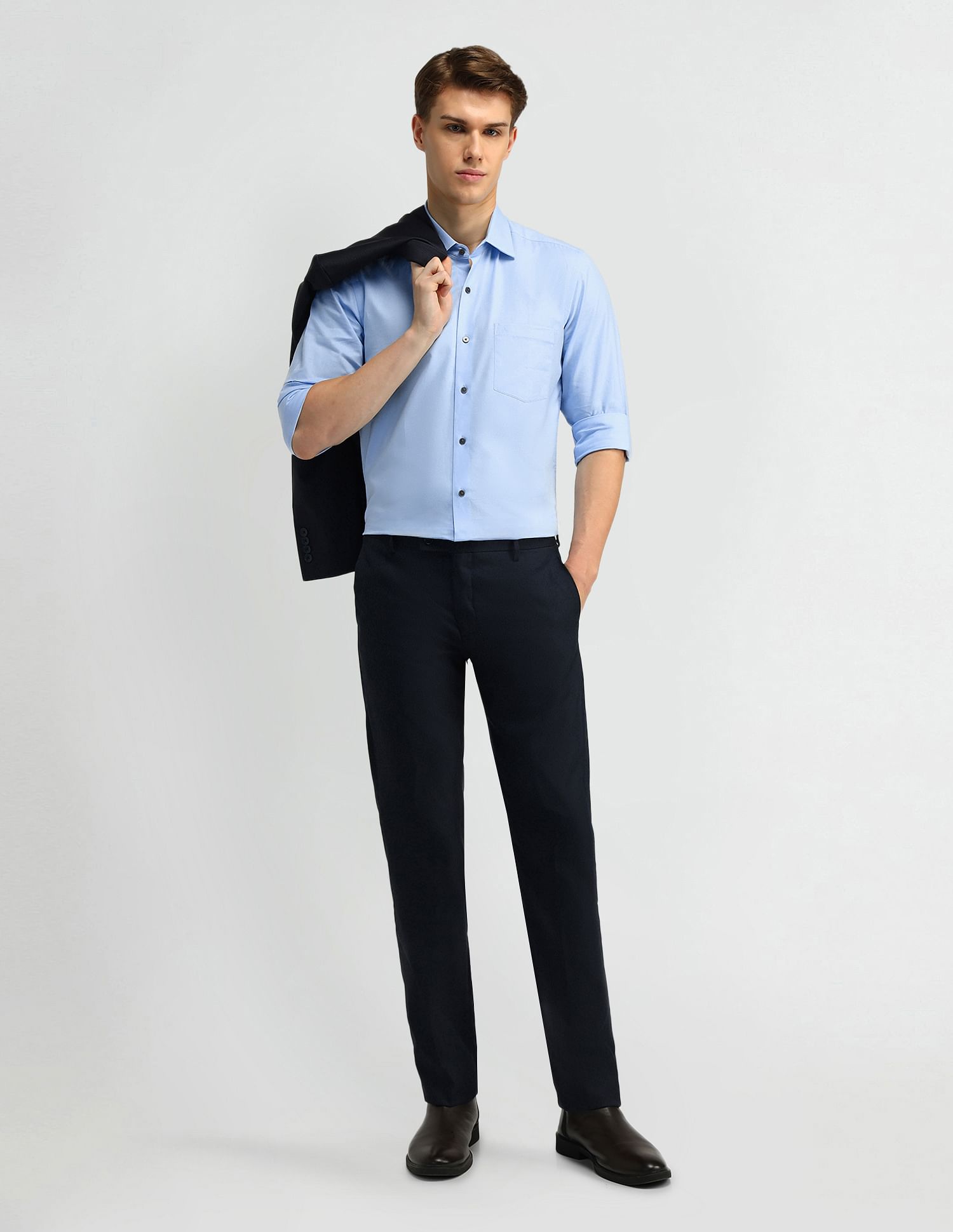 Arrow Horizontal Stripe Slim Fit Shirt