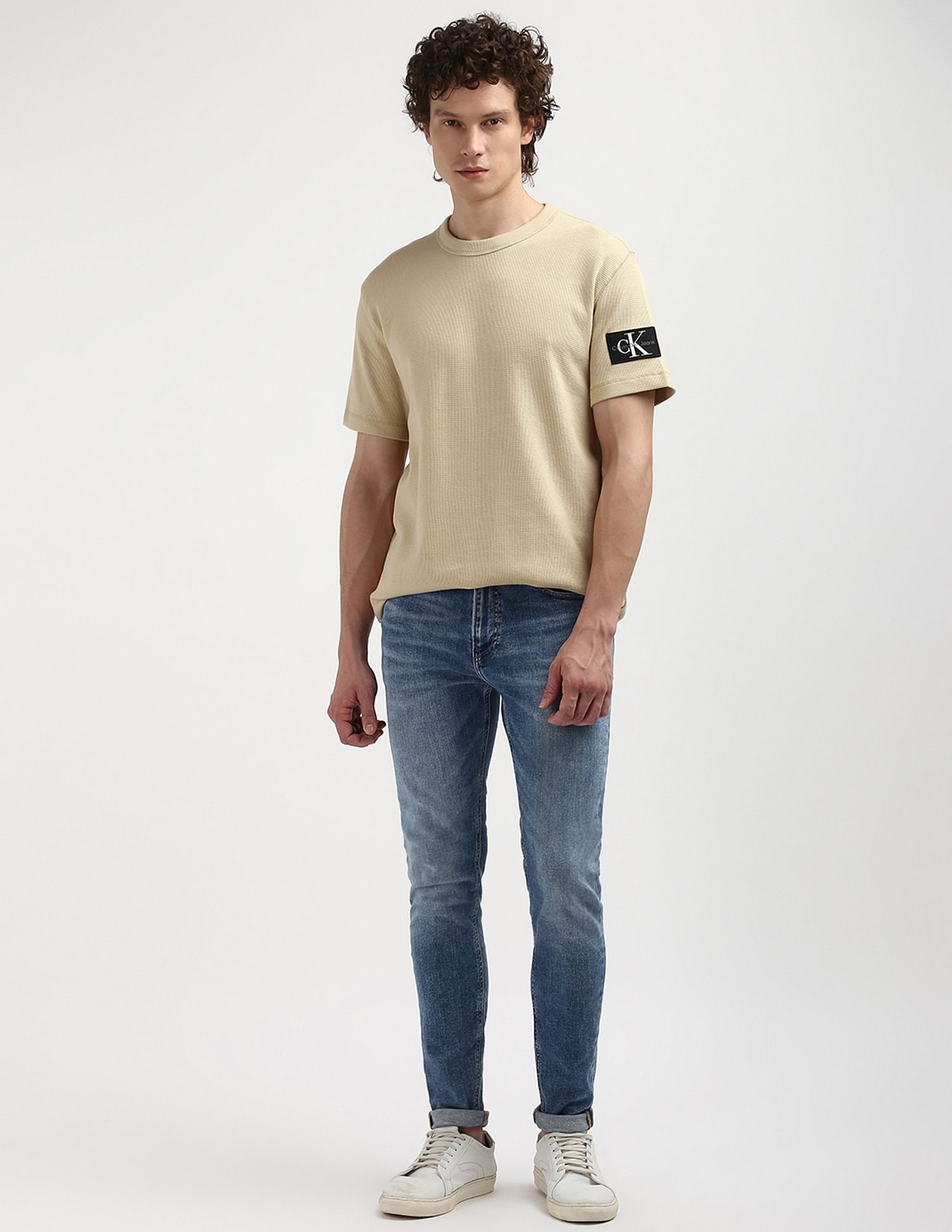 Calvin Klein Logo Badge Waffle T-Shirt
