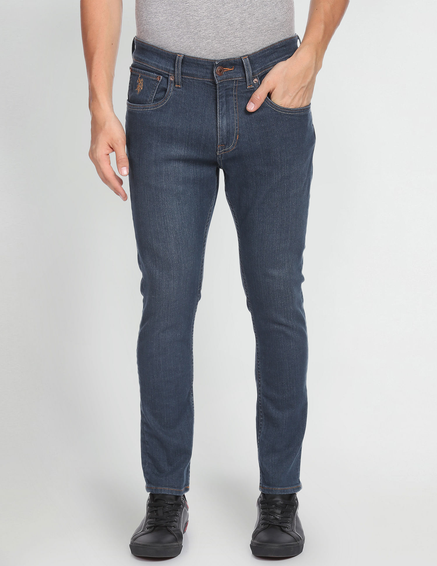 U.S. Polo Assn. Denim Co. Henry Cropped Fit Blue Jeans
