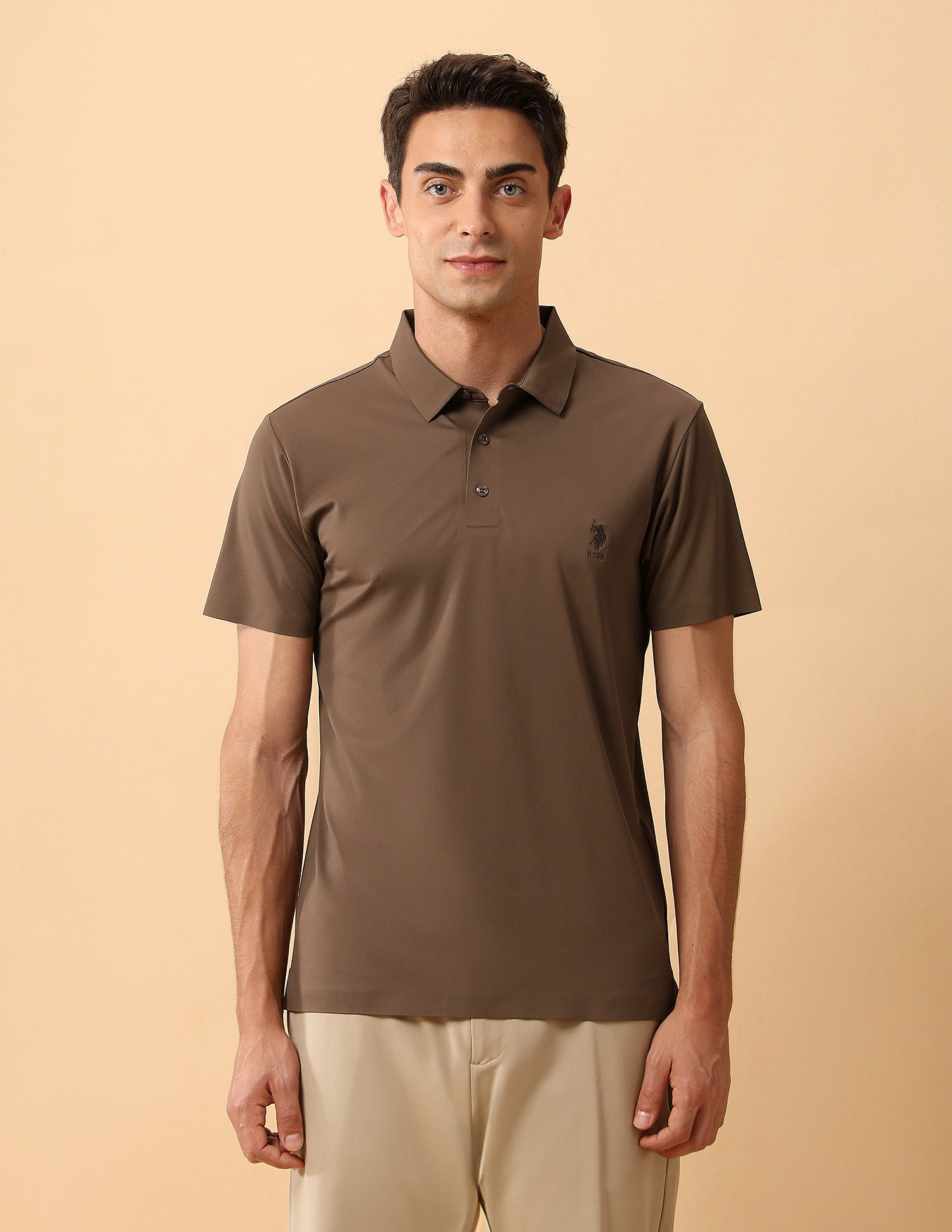U.S. Polo Assn. Pacho X Slim Fit Solid Polo Shirt