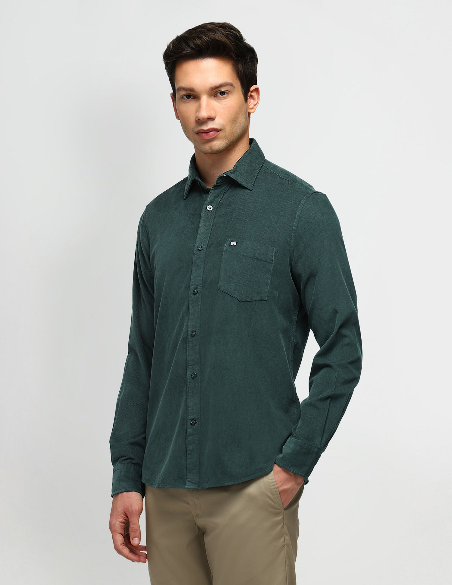 Arrow Sport Tailored Fit Lightweight Corduroy Shirt