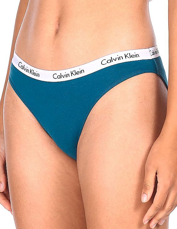 Buy Calvin Klein Underwear Women Teal Elasticized Waistband Solid Bikini  Briefs 