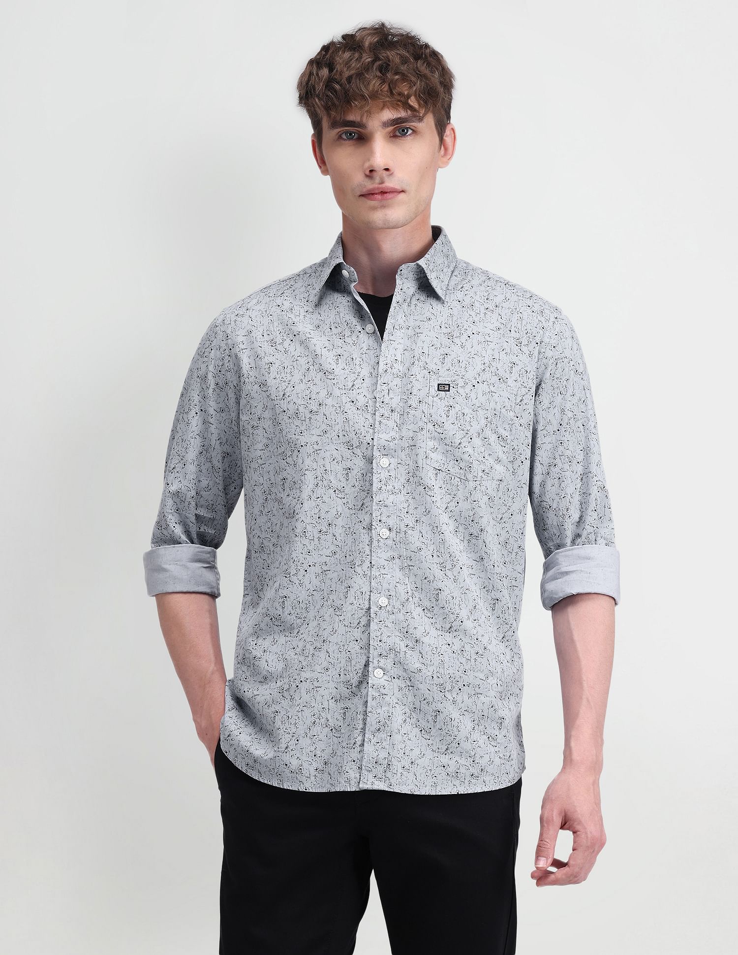 Arrow Sport Brooklyn Fit All-over Print Shirt