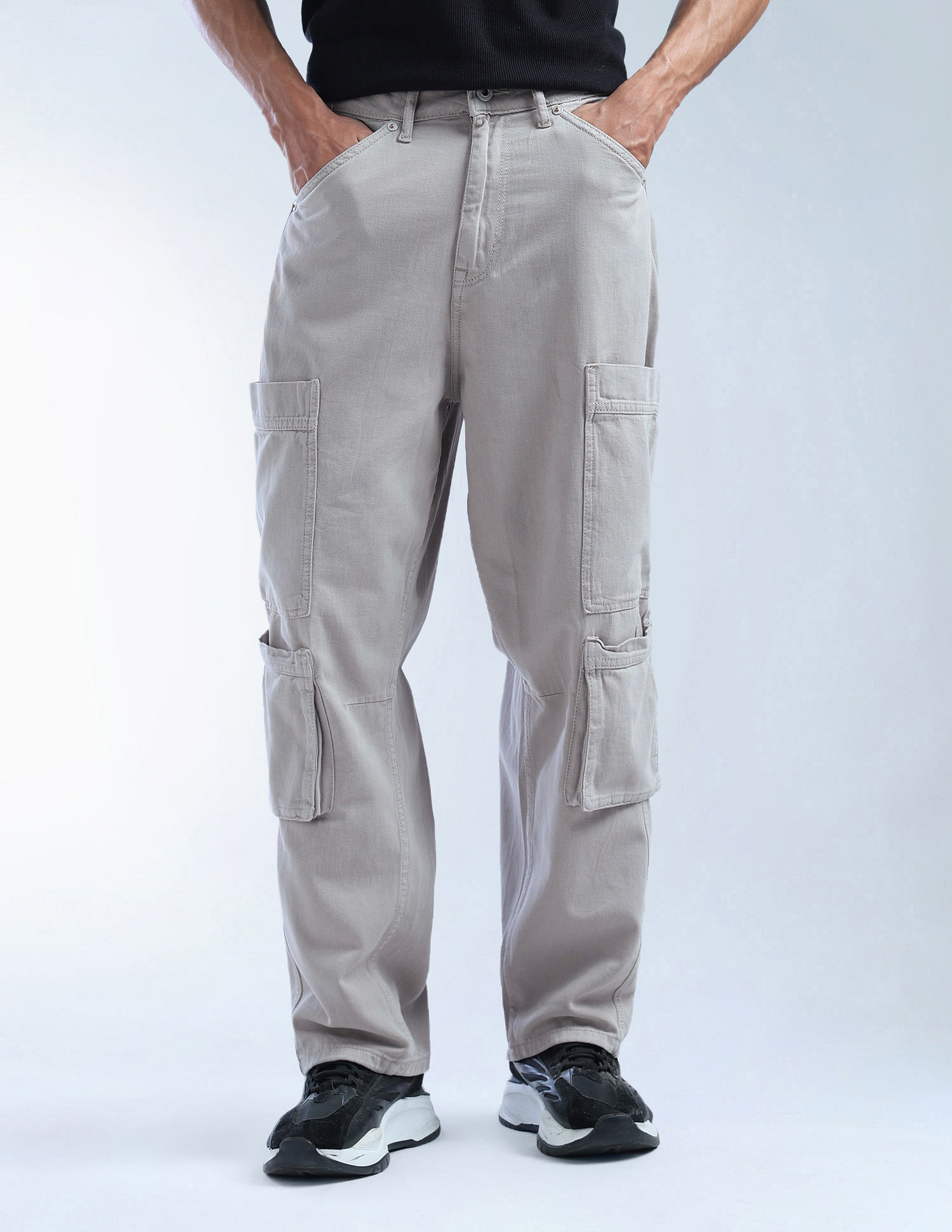 Flying Machine Cobain Loose Fit Mid Rise Jeans