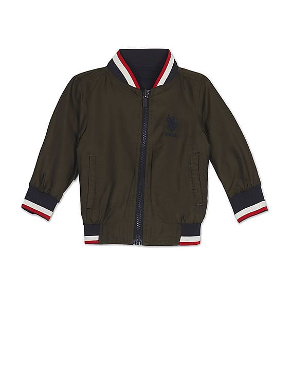 U.S. Polo Assn. Kids High Neck Reversible Jacket