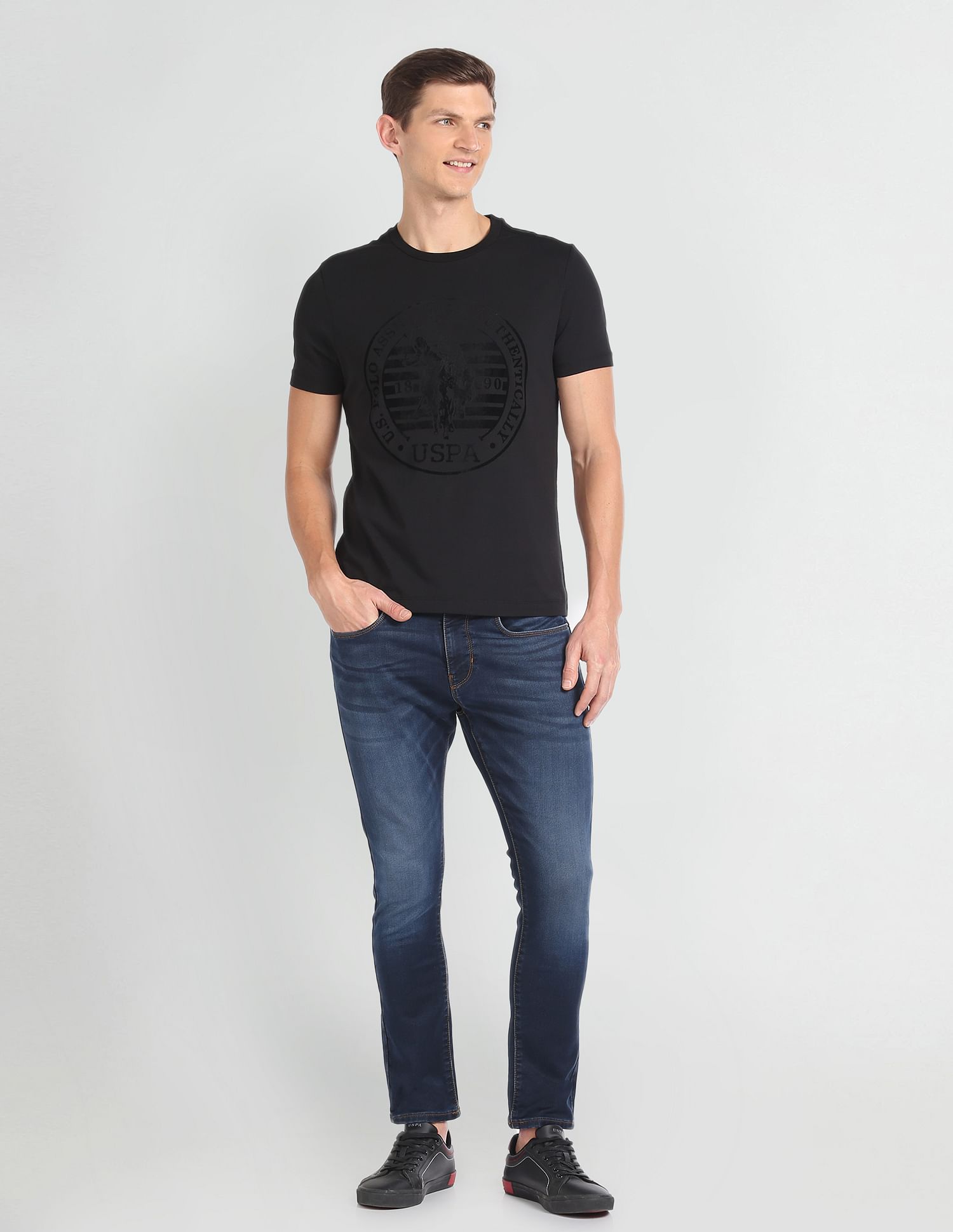 U.S. Polo Assn. Denim Co. Henry Cropped Fit Blue Jeans