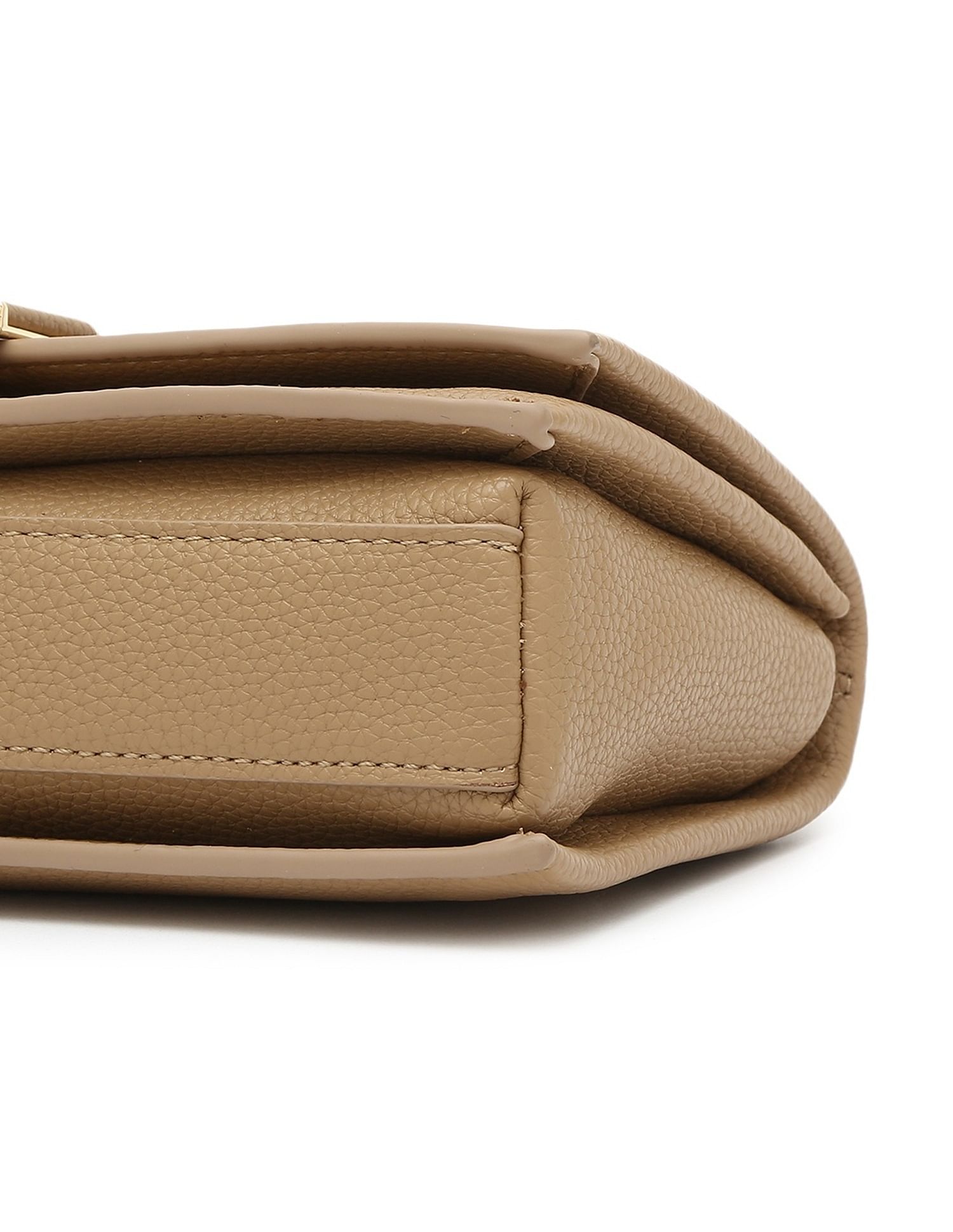 Tommy Hilfiger Solid Khaki Pu Sling Bag