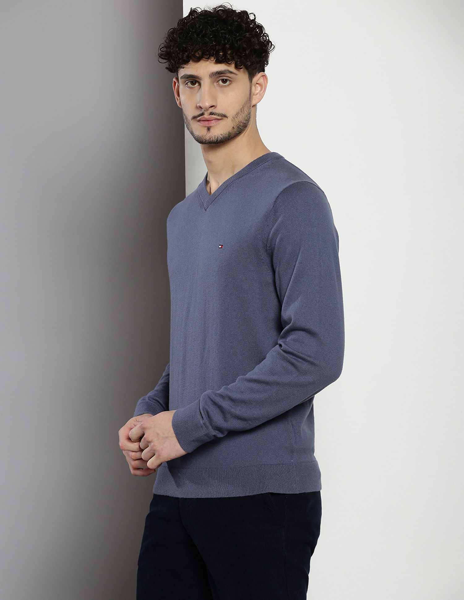 Tommy Hilfiger V-Neck Organic Cotton Sweater