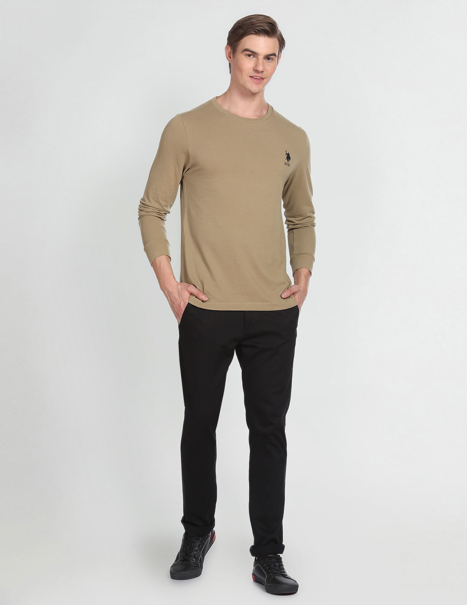 U.S. Polo Assn. Denim Co. Solid Long Sleeve T-Shirt