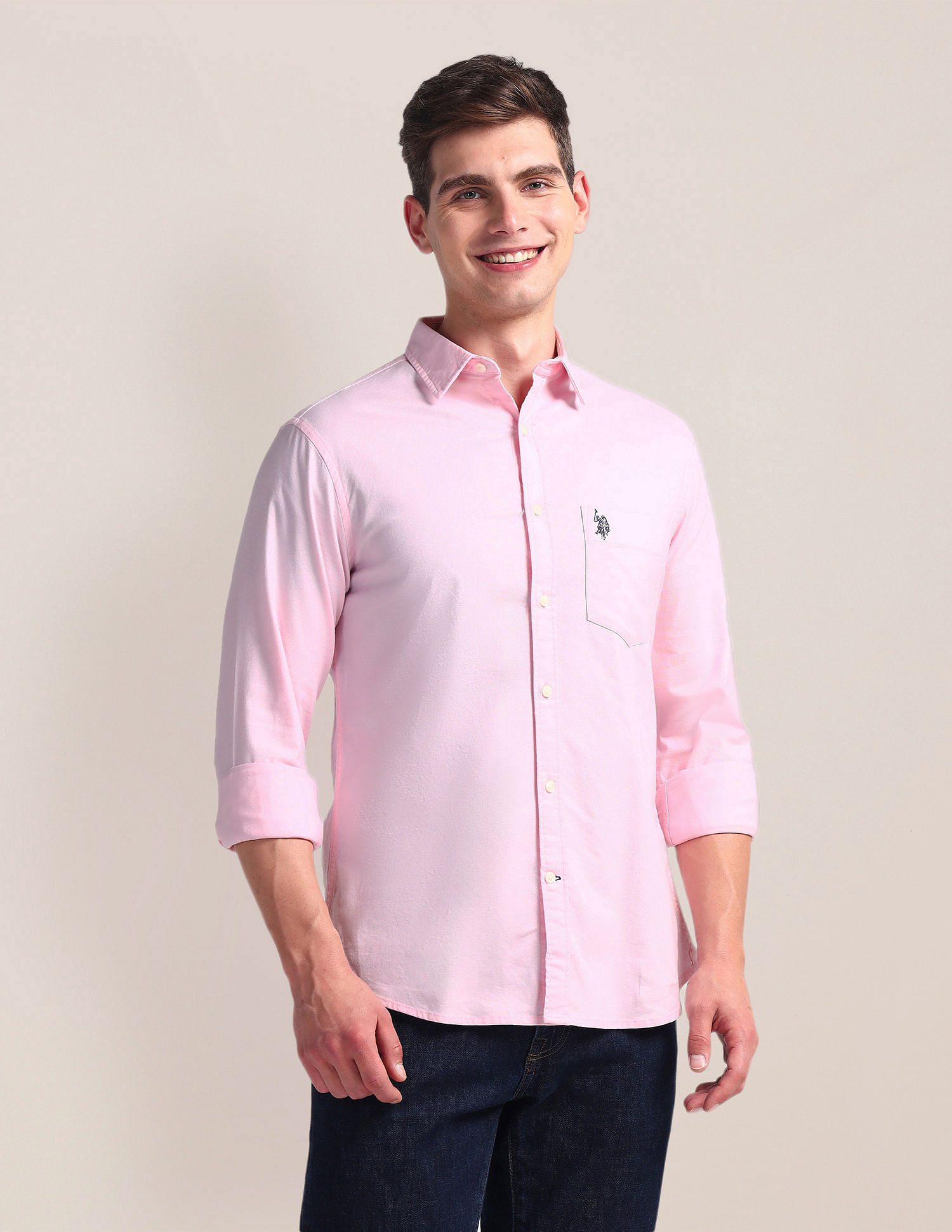 U.S. Polo Assn. Solid Dobby Shirt