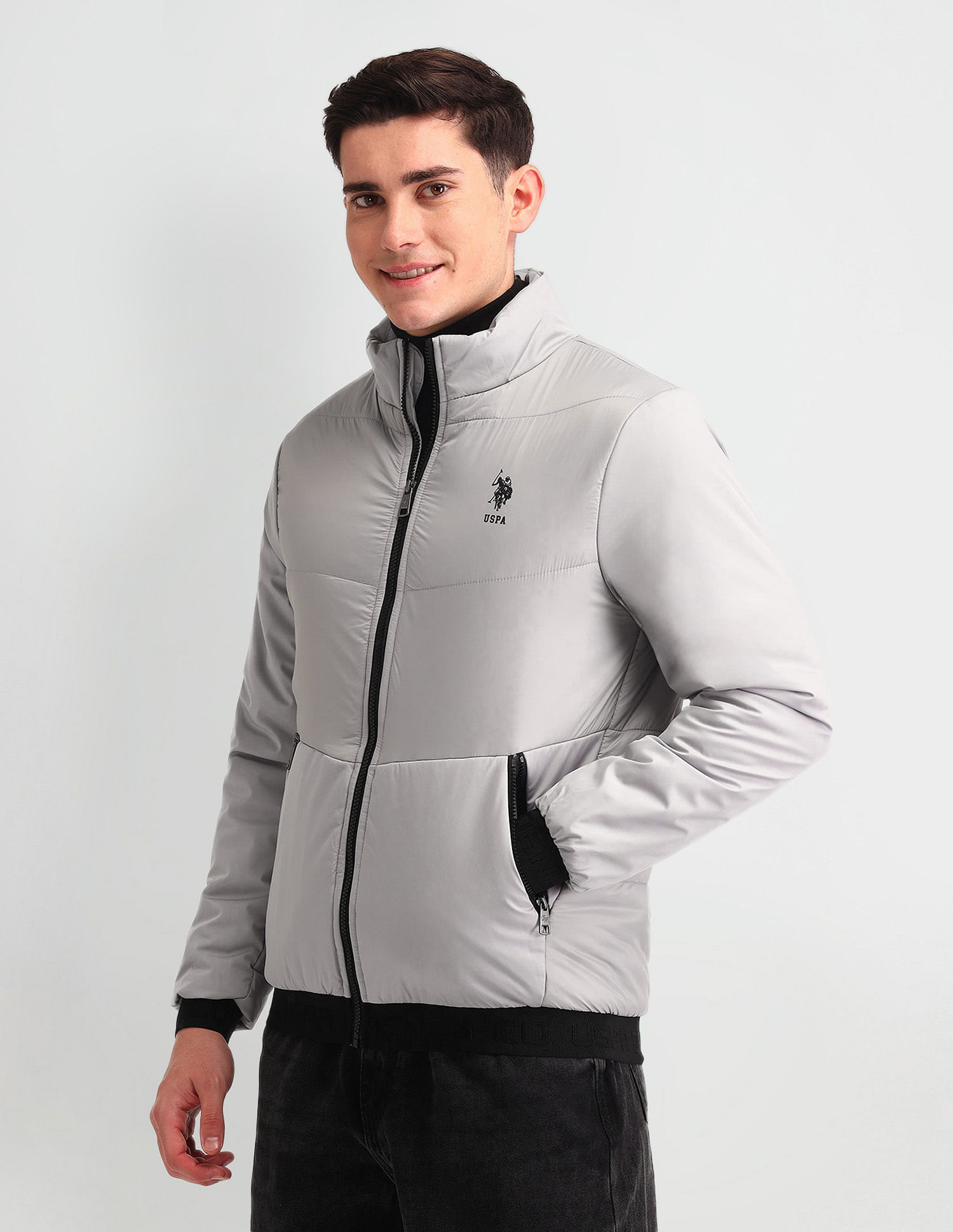 U.S. Polo Assn. Denim Co. UDJCKS1455 LT. GREY Mens Jackets