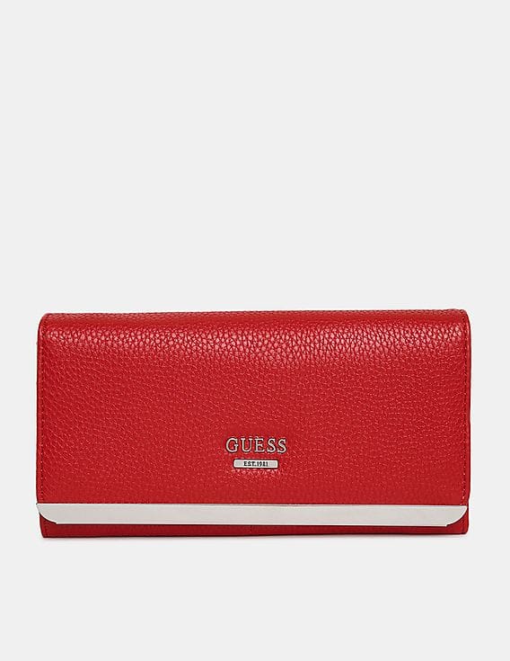 Buy GUESS Women Red Metal Logo Largo SLG Multi Organizer