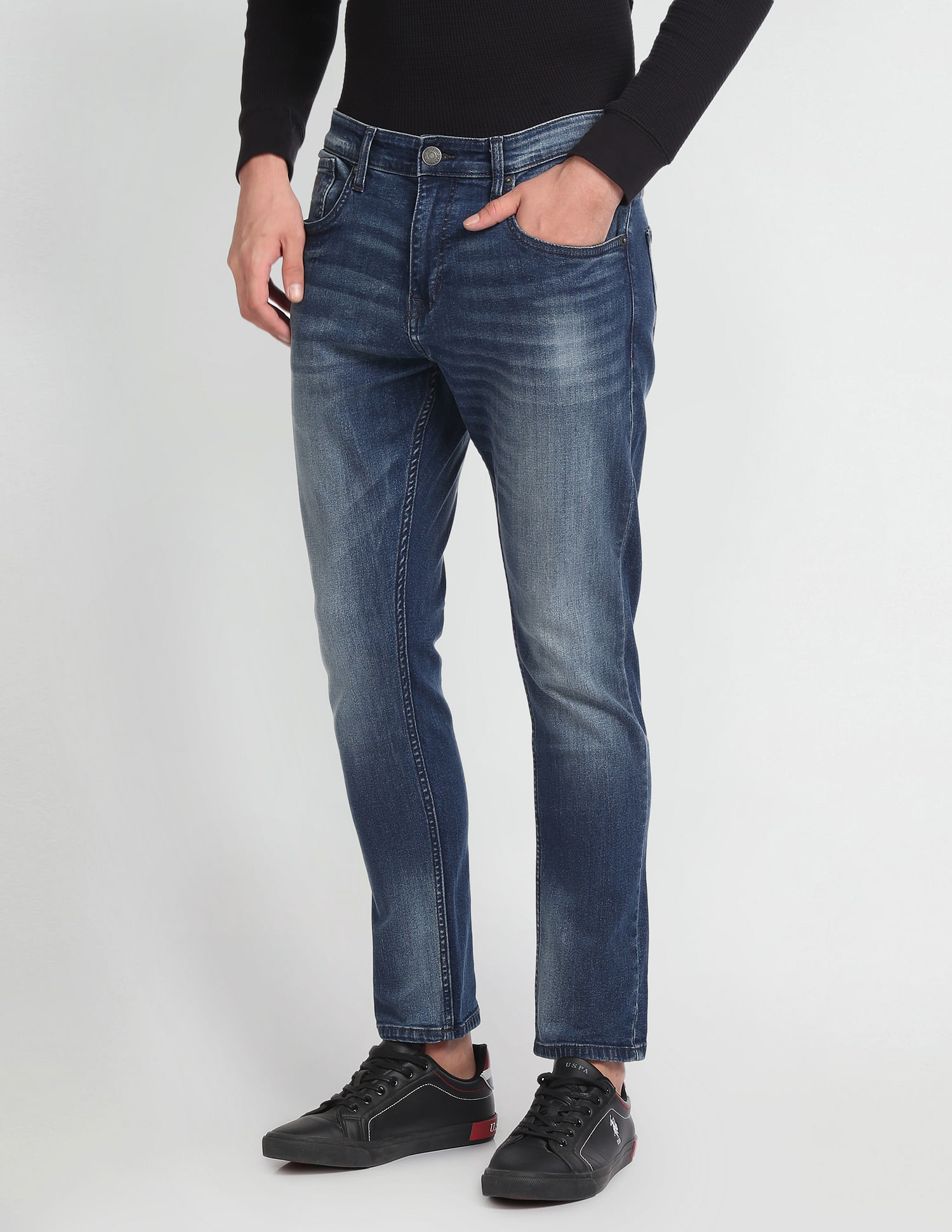 U.S. Polo Assn. Denim Co. Henry Cropped Fit Blue Jeans