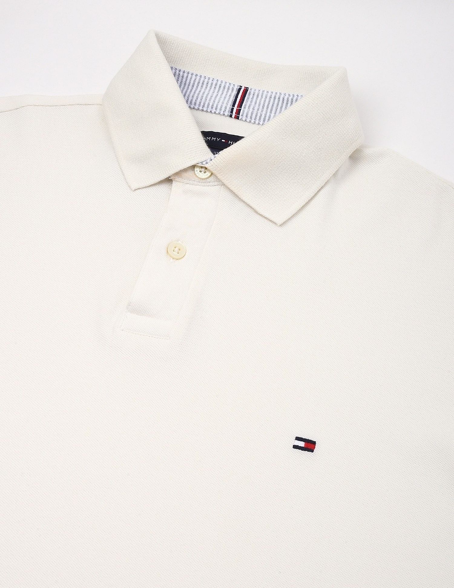 Tommy Hilfiger Solid Regular-Fit Cotton Polo Shirt