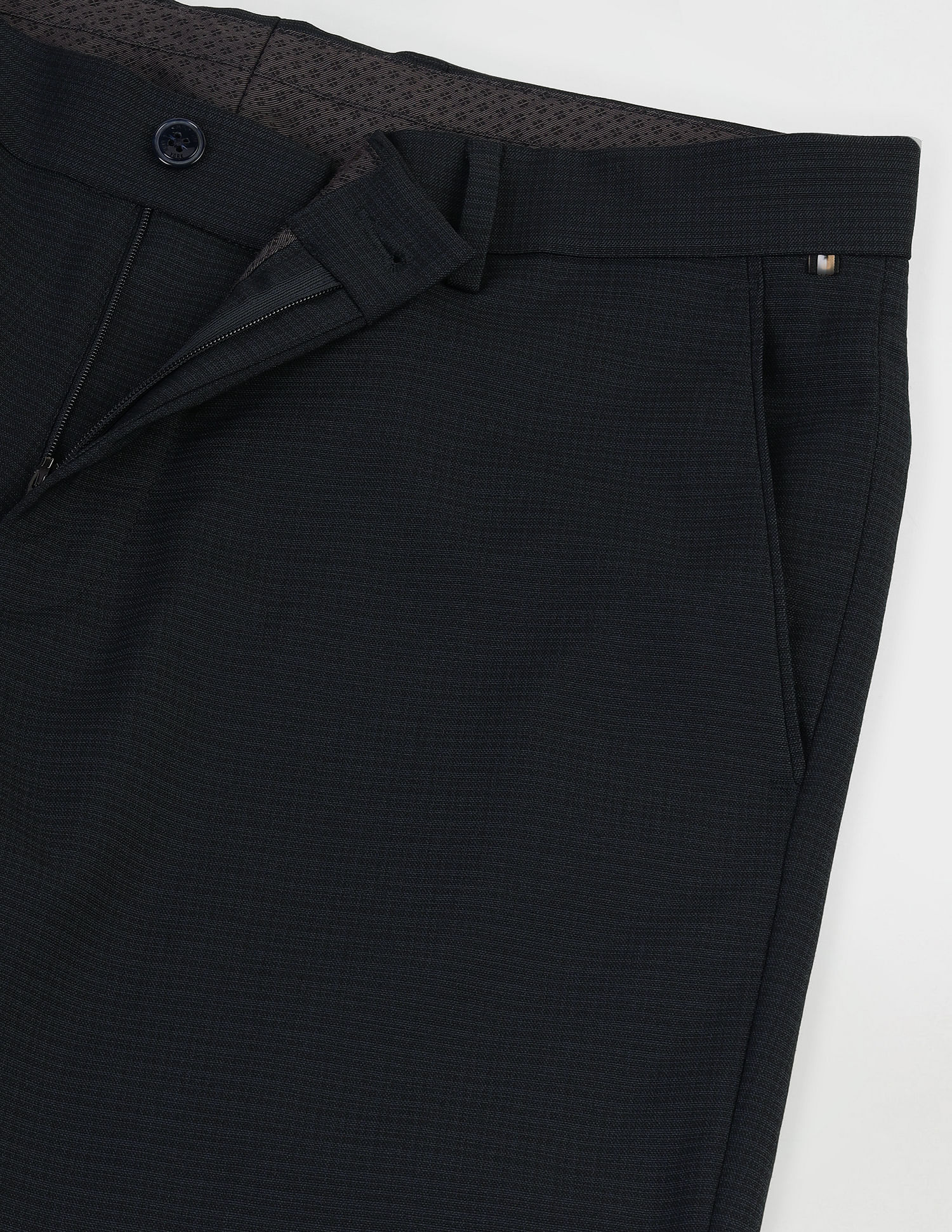 Arrow Newyork Carson Tapered Fit Self Design Trousers