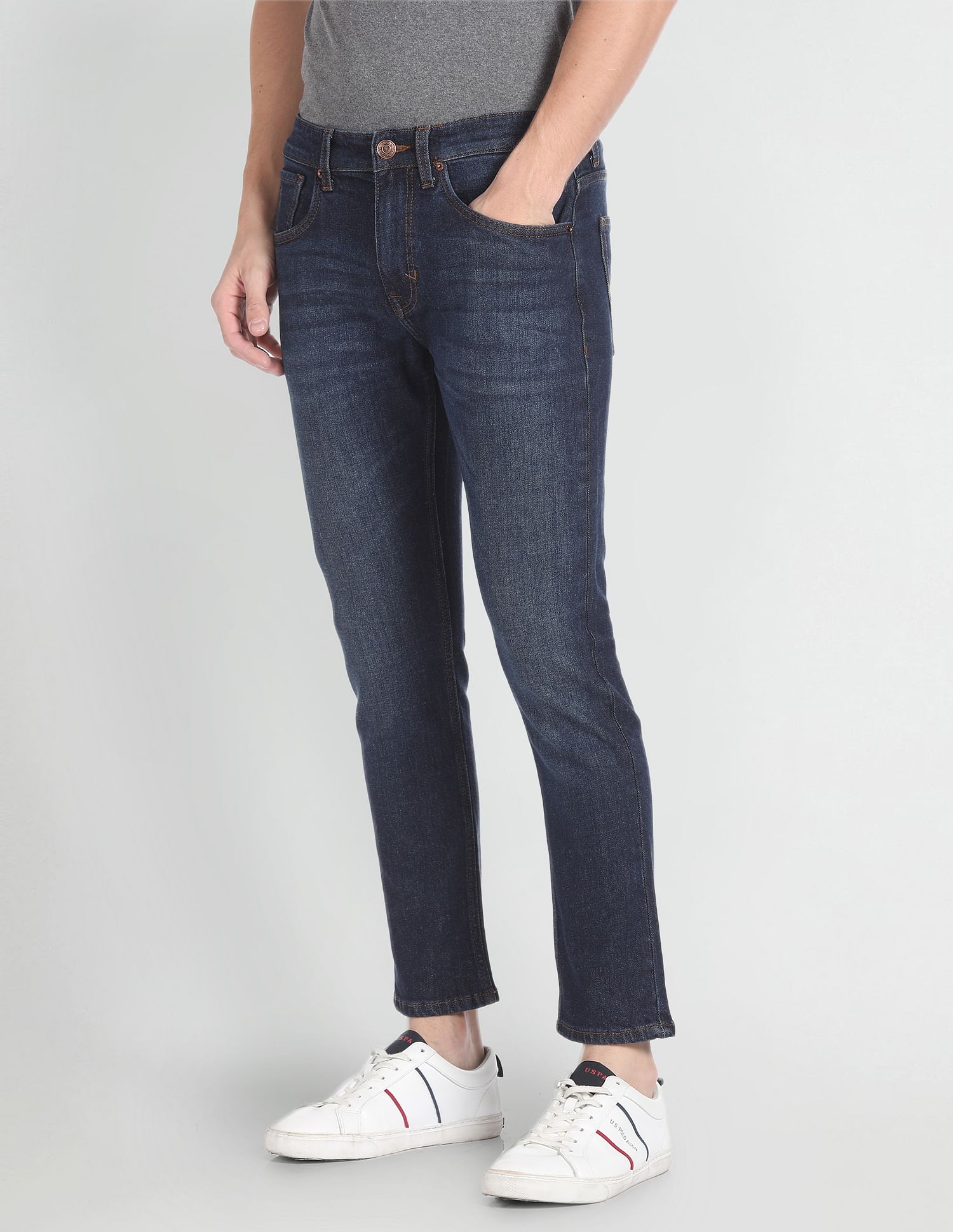 U.S. Polo Assn. Denim Co. Henry Cropped Fit Blue Jeans