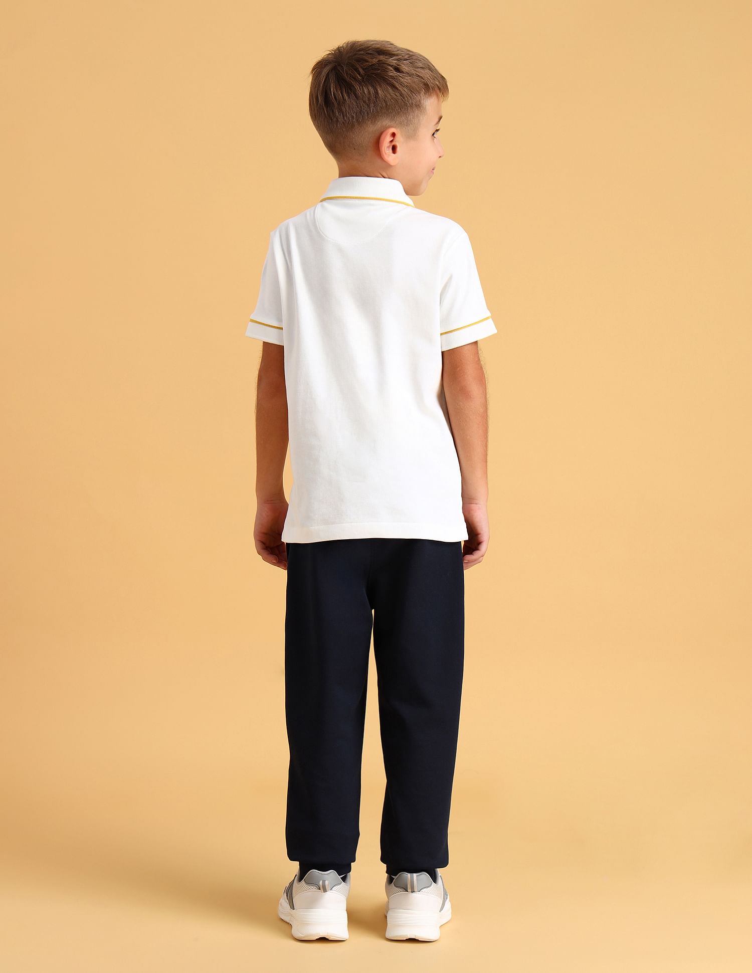 U.S. Polo Assn. Kids Boys Brand Printed Cotton Polo Shirt