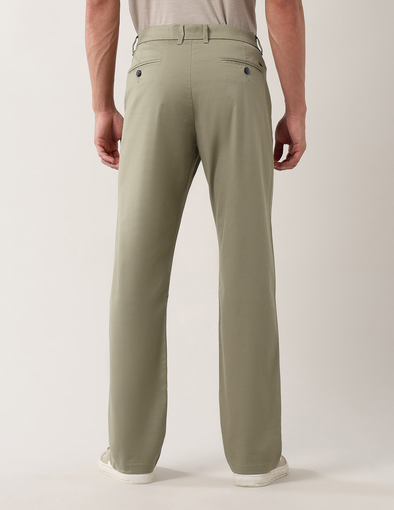 Arrow Sport Solid Dobby Autopress Flx Trousers