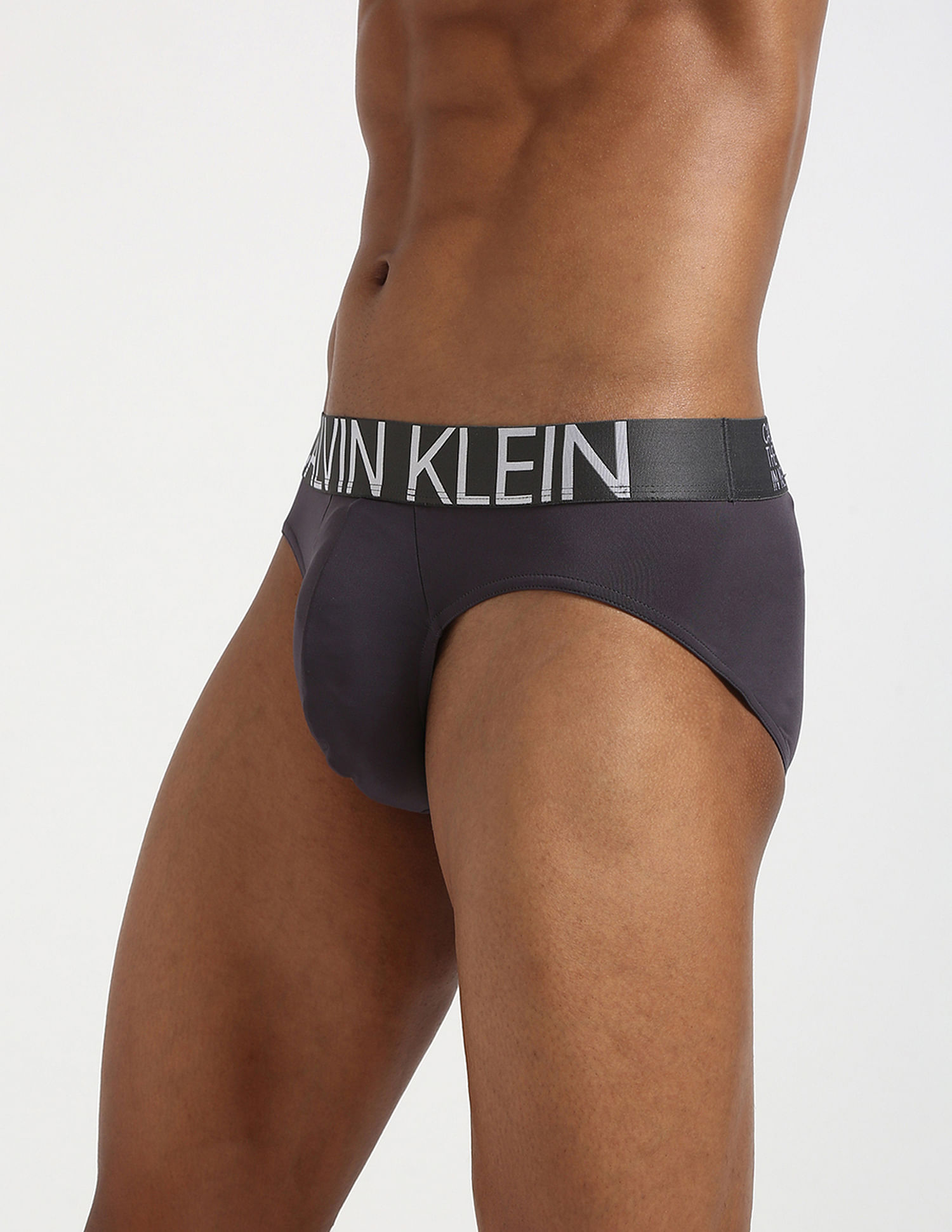Calvin Klein Underwear Mens Solid Grey Briefs