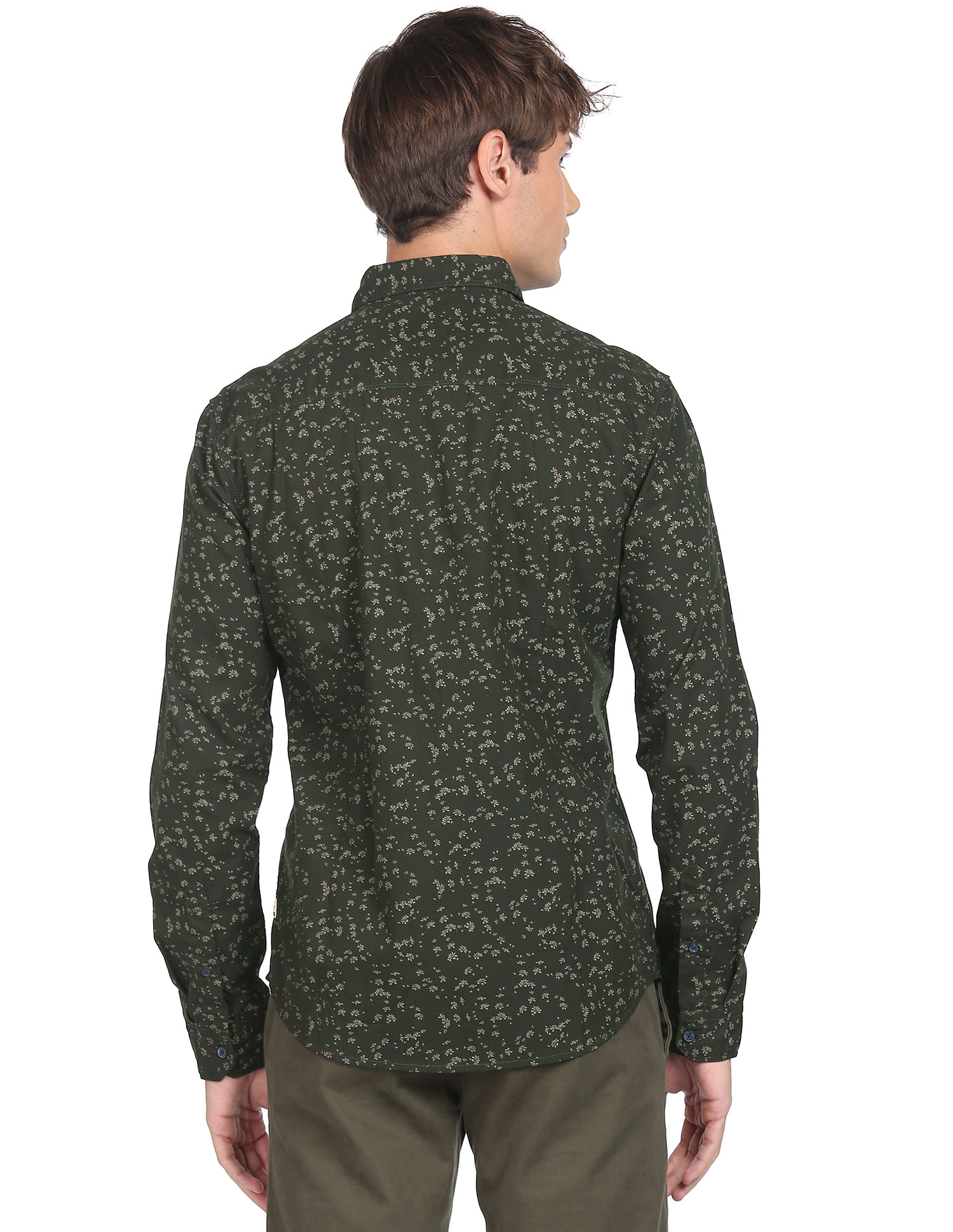 Flying Machine Floral Print Pure Cotton Shirt