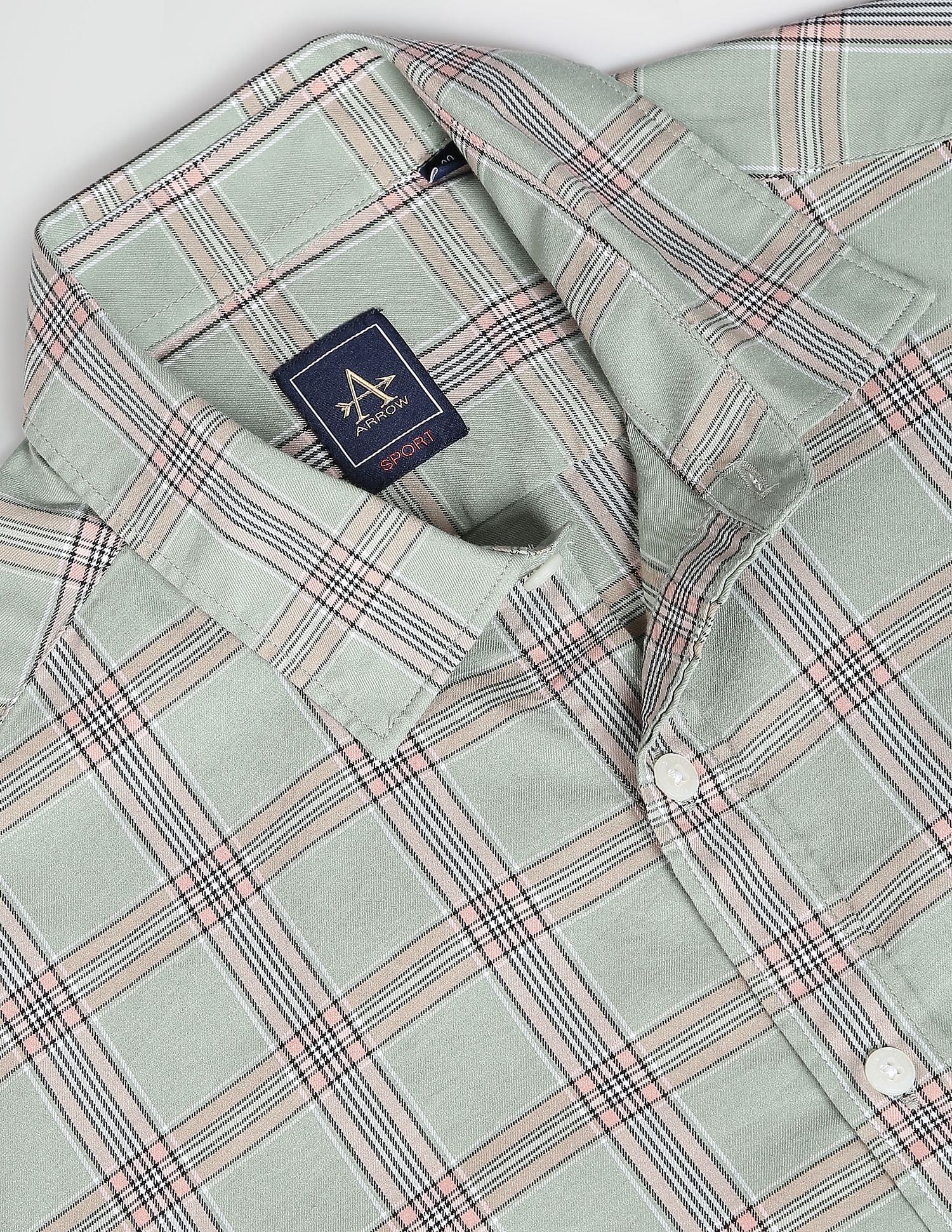 Arrow Sports Tartan Check Twill Shirt