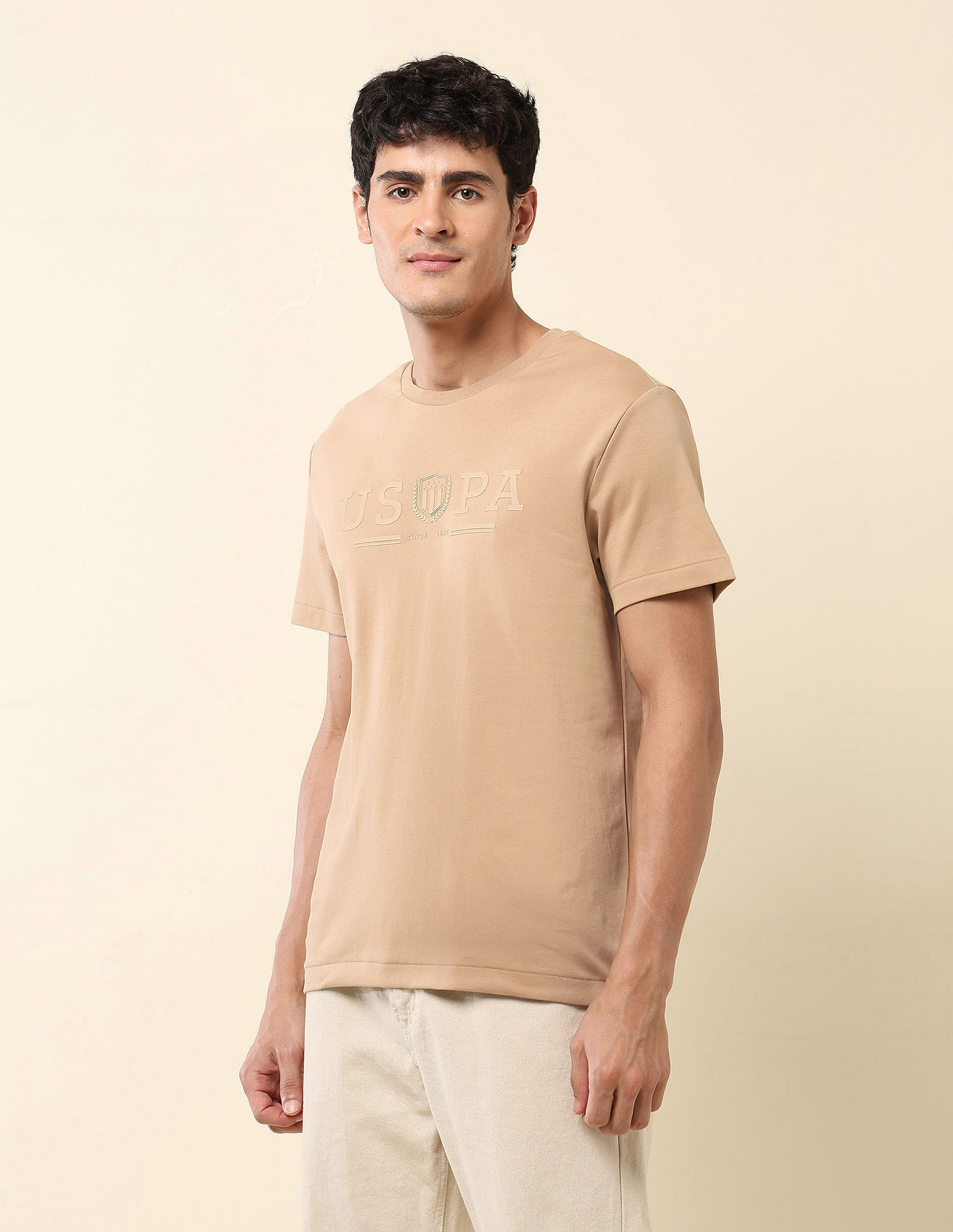 U.S. Polo Assn. Brand Embroidered Gold Cup T-Shirt
