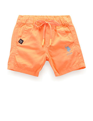 U S Polo Assn Kids Boys Mid Rise Solid Shorts