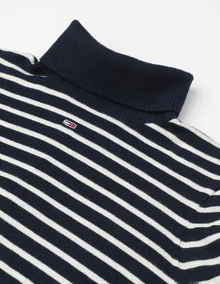 Buy Tommy Hilfiger Essential Turtle Neck Horizontal Striped