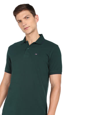 Short Sleeve Solid Polo Shirt