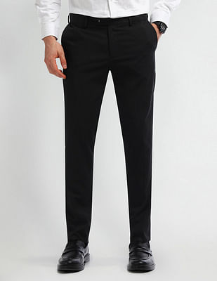 Arrow Solid Slim Fit Trousers