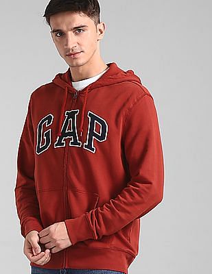 mens red hooded sweatshirt