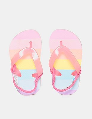Toddler Beach Sandals Girls Boys Yello Infants FLIP Flops with Heel Strap 