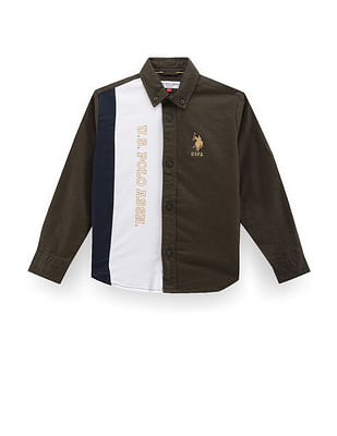 U S Polo Assn Kids Boys Colour Block Shirt