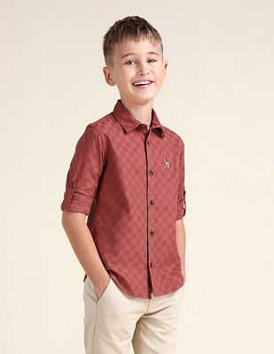 U S Polo Assn Kids Boys Pure Cotton Regular Fit Shirt