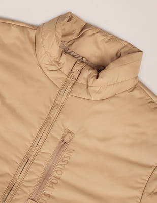 POLO ベージュ ジッパー付きジャケット Buy U.S. Polo Assn. Solid Zip Up Quilted Jacket - NNNOW.com