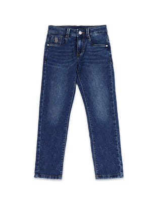 Buy Polo Kids Boys Slim Fit Stone washed Jeans
