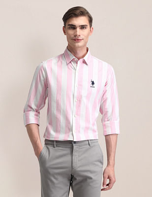 U S Polo Assn Tailored Vertical Striped Shirt