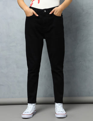 Buy Flying Machine Women High Rise Mom Fit Twill Jeans