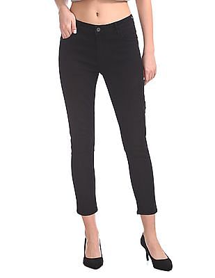 black ankle length jeans