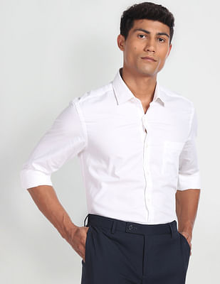 Arrow Self Design Slim Fit Shirt