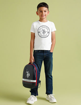 U S Polo Assn Kids Boys Pure Cotton Regular T-shirt