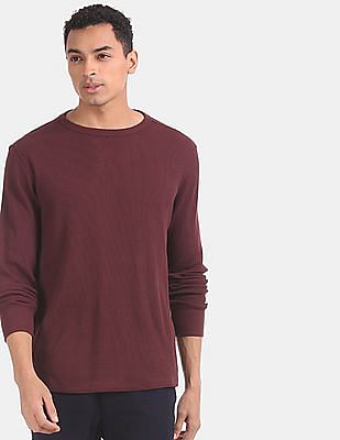 knitted crew neck t shirt