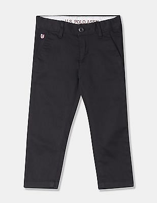 U S Polo Assn Kids Regular Fit Solid Trousers