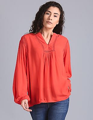 gap red blouse