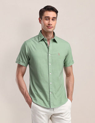 U S Polo Assn Tailored Fit Cotton Oxford Shirt