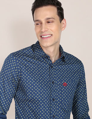 U S Polo Assn Tropical Print Casual Shirt