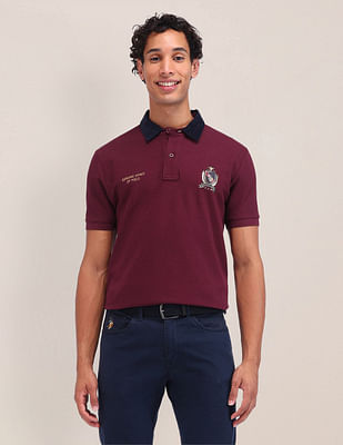 U S Polo Assn Slim Fit Solid Polo Shirt